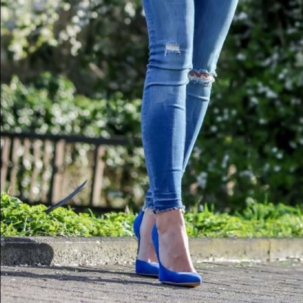 Blue teal heels